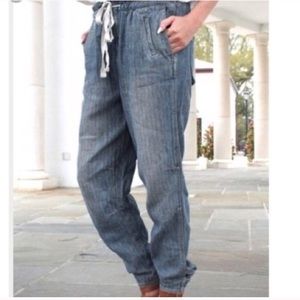 Free People linen blend joggers